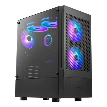 GABINETE GAMER TALOS E3 MESH PRETO COM 3 FAN