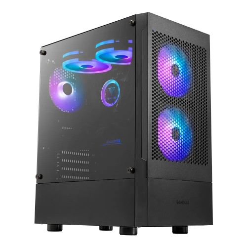 GABINETE GAMER TALOS E3 MESH PRETO COM 3 FAN