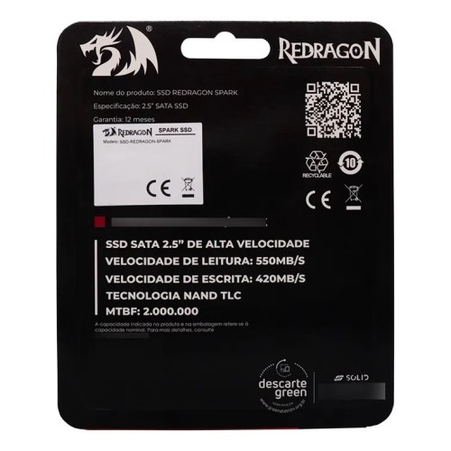 SSD SATA 2.5 REDRAGON SPARK 960GB