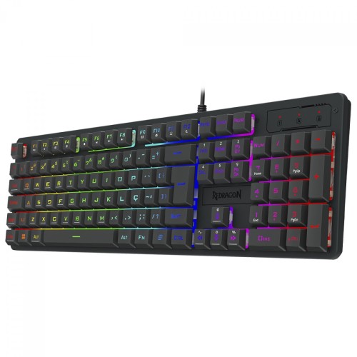 TECLADO MEMBRANA GAMER REDRAGON NETHERBANE PRETO K521-R PT