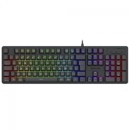 TECLADO MEMBRANA GAMER REDRAGON NETHERBANE PRETO K521-R PT