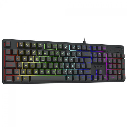 TECLADO MEMBRANA GAMER REDRAGON NETHERBANE PRETO K521-R PT