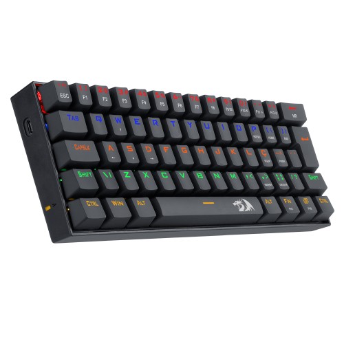 TECLADO GAMER MECANICO LAKSHMI RAINBOW PRETO SWITCH MARROM ABNT2