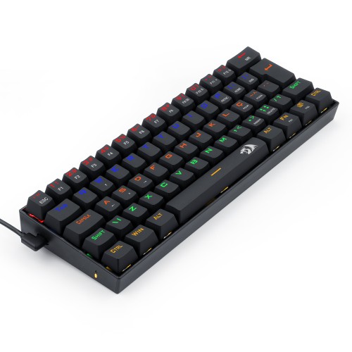 TECLADO GAMER MECANICO LAKSHMI RAINBOW PRETO SWITCH MARROM ABNT2